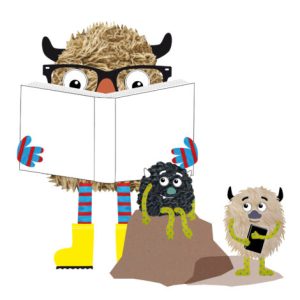 LeseMonster Liesbertbeim Vorlesen LeseMonster Liesbert liest Kindern vor